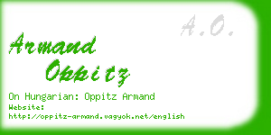 armand oppitz business card